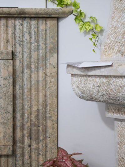 Lavorazione artigianale di fontane e camini in pietra